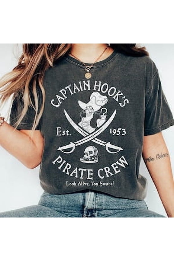 Villains Captain Hook Shirt, Captain Hook Pirate Crew Est 1953 T-shirt, Peter Pan Neverland Tee, Magic Kingdom, Disney Family Trip