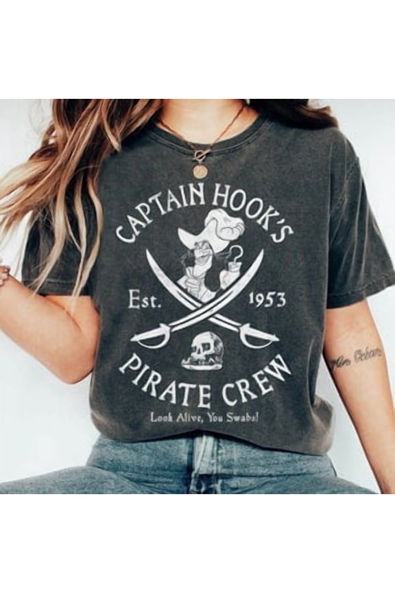 Disney Villains Captain Hook Shirt, Captain Hook Pirate Crew Est 1953 T-shirt, Peter Pan Neverland Tee, Magic Kingdom, Disney Family Trip