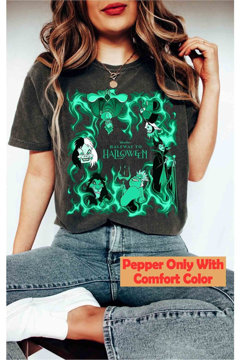 Disney Villains Characters Halfway to Halloween 2024 Tshirt