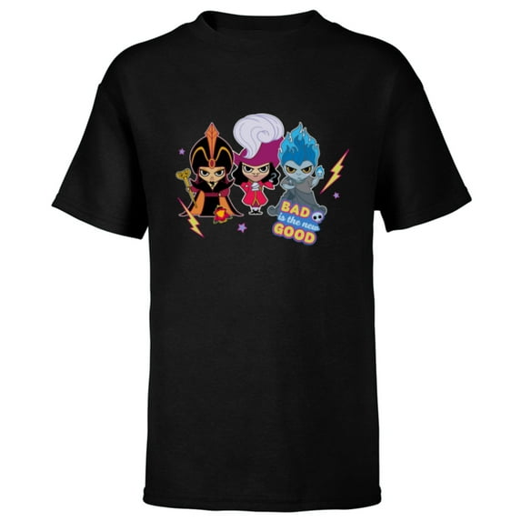 Disney Villains Chibi Bad is the New Good - Short Sleeve T-Shirt for Kids - Customized-Black