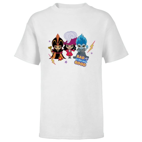 Disney Villains Chibi Bad is the New Good - Short Sleeve T-Shirt for Kids - Customized-White