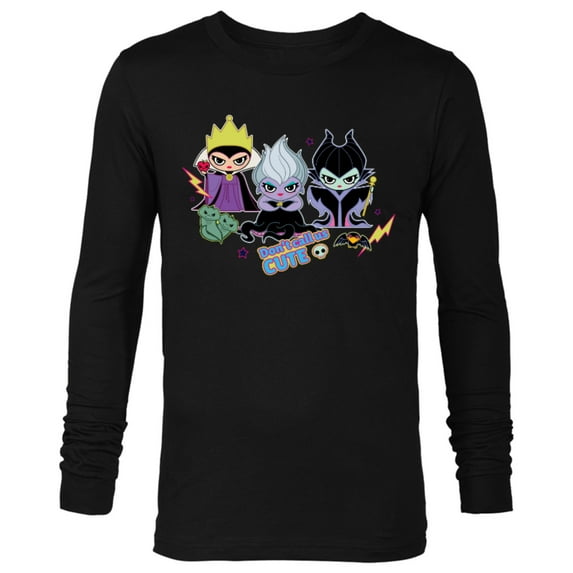 Disney Villains Chibi Don’t Call Us Cute - Long Sleeve T-Shirt for Men - Customized-Black