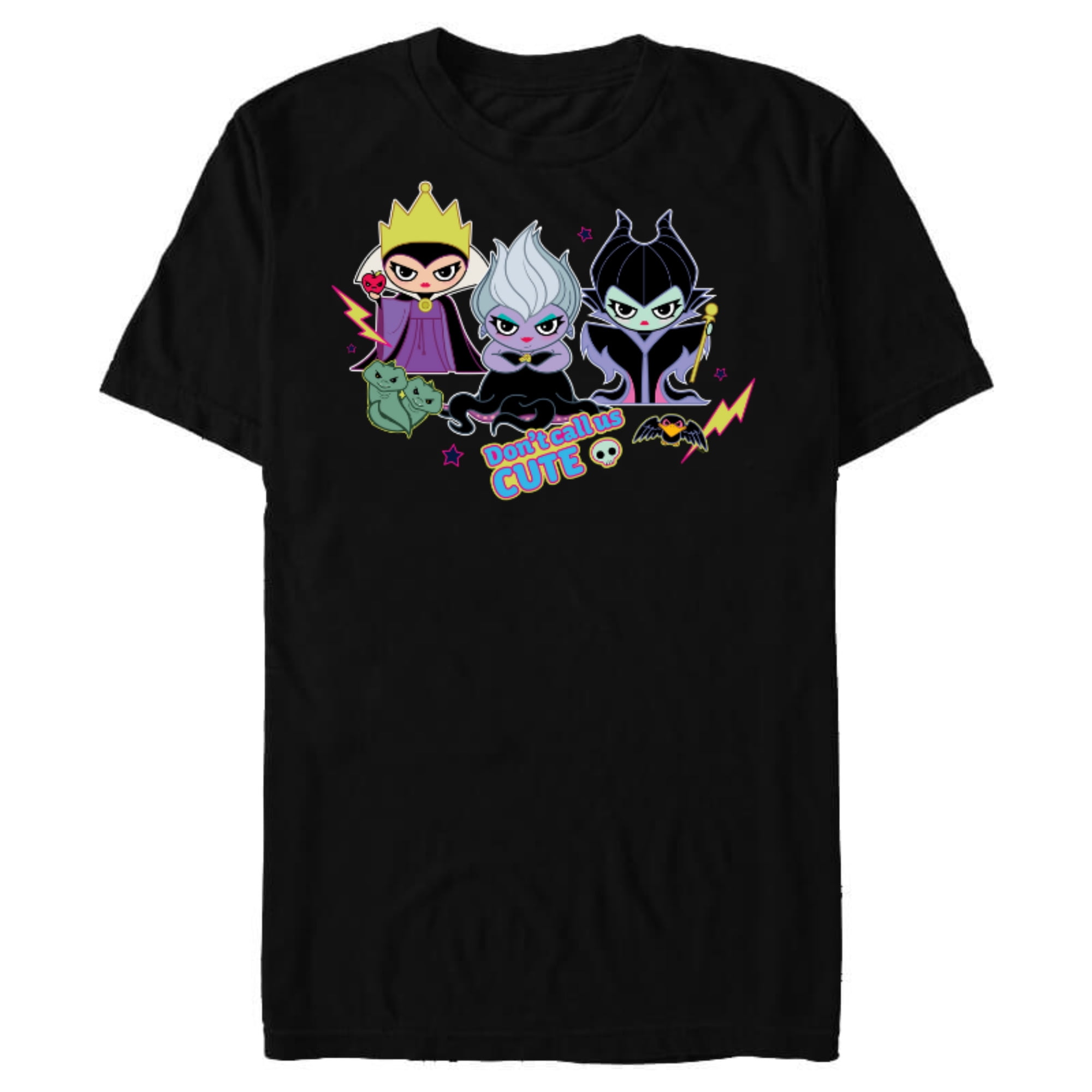 Disney Villains Chibi Don’t Call Us Cute - Short Sleeve Blended T-Shirt ...