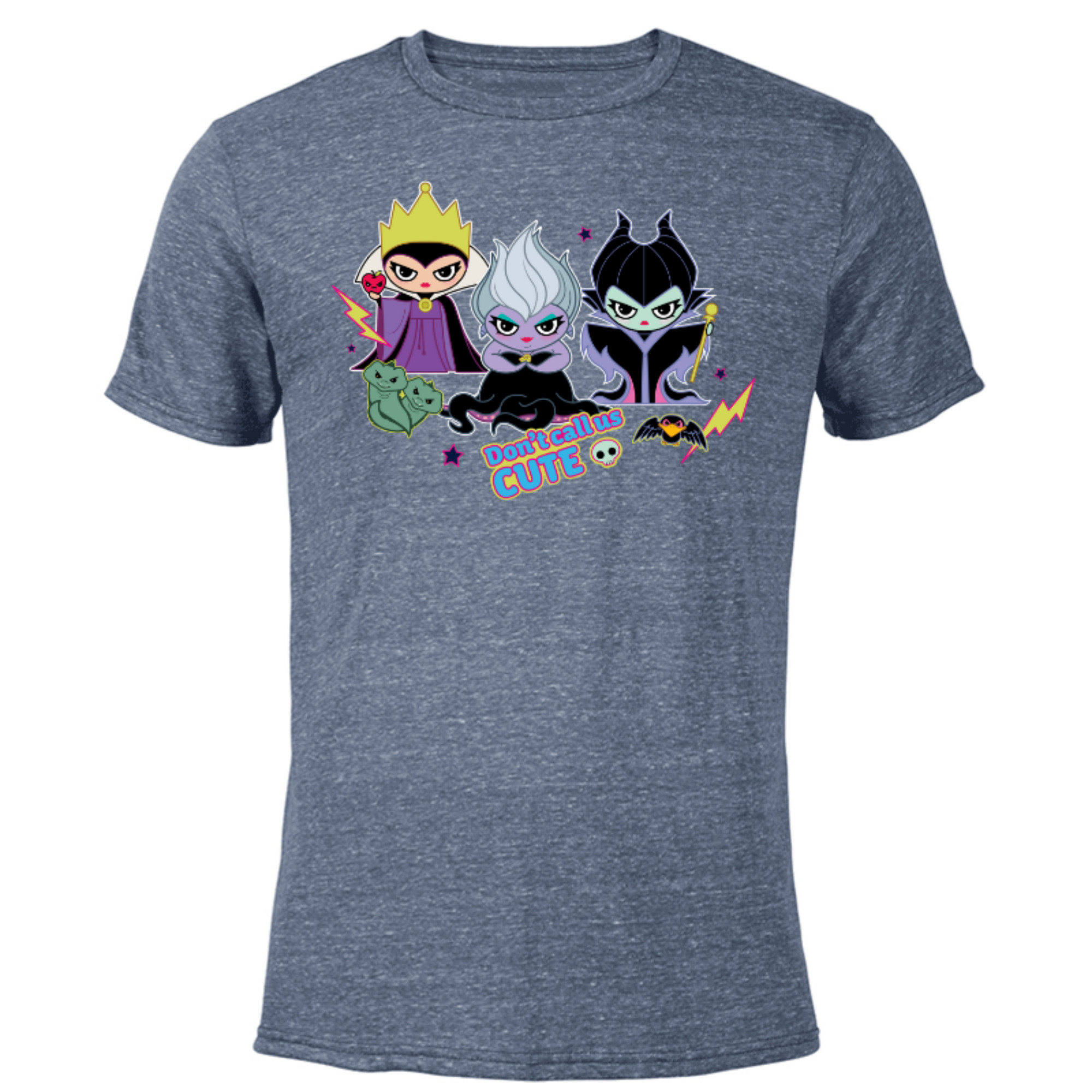 Disney Villains Chibi Don’t Call Us Cute - Short Sleeve Blended T-Shirt ...