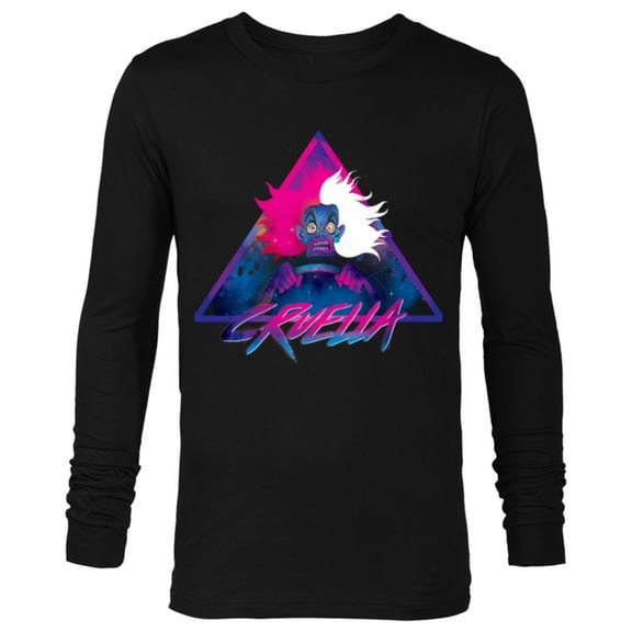 Disney Villains Cruella 90s Rock Band T-Shirt - Long Sleeve T-Shirt for Men - Customized-Black