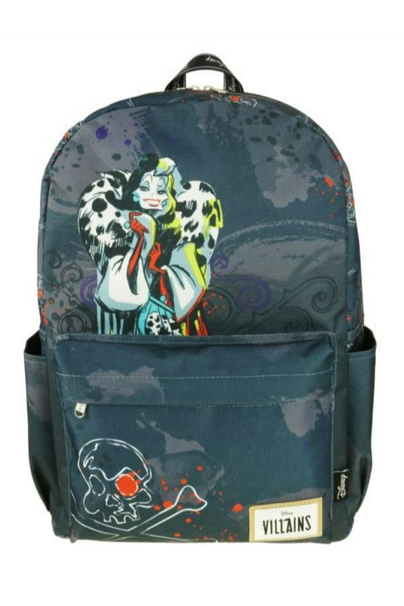 Villains Cruella Backpack 17" with Laptop Compartment for School, Travel, and Work