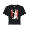 thumbnail image 1 of Disney Villains - Cruella Chillin Like A Villain - Juniors Cropped Cotton Blend T-Shirt, 1 of 5