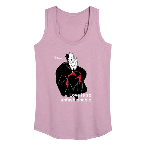 Disney Villains - Cruella De Vil Love Unfasionable  - Women's Racerback Tank Top