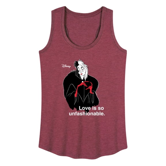 Disney Villains - Cruella De Vil Love Unfasionable  - Women's Racerback Tank Top