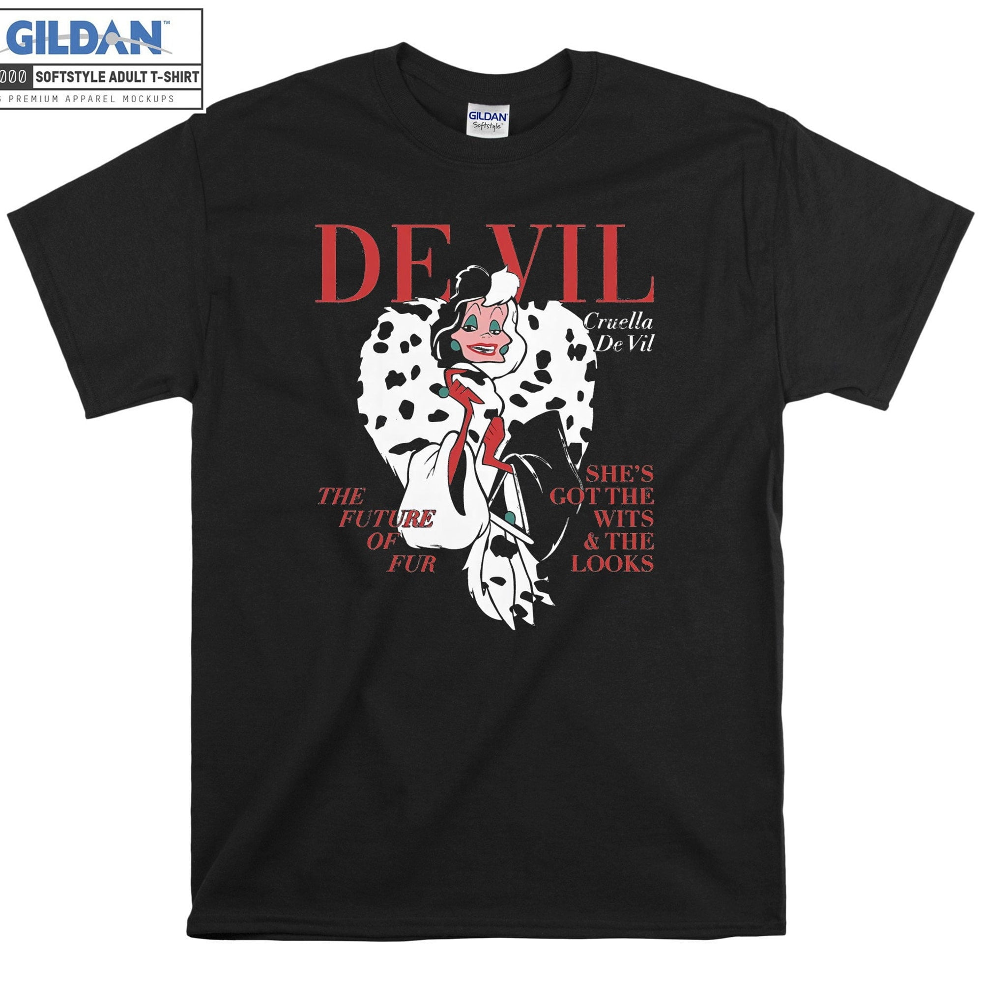 Disney Villains Cruella De Vil T-shirt Hoody Kids Child Tote Bag Tshirt ...