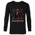 thumbnail image 1 of Disney Villains Cruella De Vil Ugly Christmas Sweater - Long Sleeve T-Shirt for Men - Customized-Black, 1 of 5