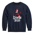 thumbnail image 1 of Disney Villains - Cruella Devil Spatter - Toddler & Youth Crewneck Fleece Sweatshirt, 1 of 5