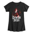 thumbnail image 1 of Disney Villains - Cruella Devil Spatter - Toddler & Youth Girls Short Sleeve Graphic T-Shirt, 1 of 5