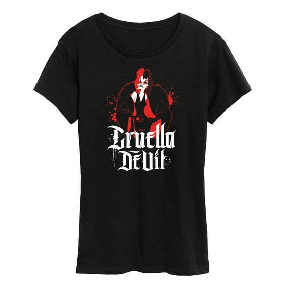 Disney Villains - Cruella Devil Spatter - Women's Short Sleeve Graphic T-Shirt