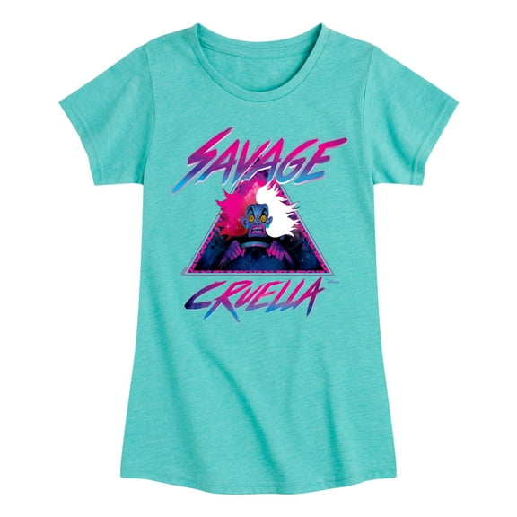 Disney Villains - Cruella Savage - Toddler & Youth Girls Short Sleeve Graphic T-Shirt