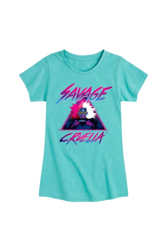 Villains - Cruella Savage Fitted Short Sleeve Graphic T-Shirt