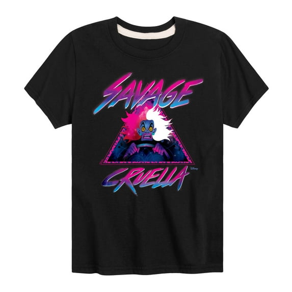 Disney Villains - Cruella Savage - Toddler & Youth Short Sleeve Graphic T-Shirt