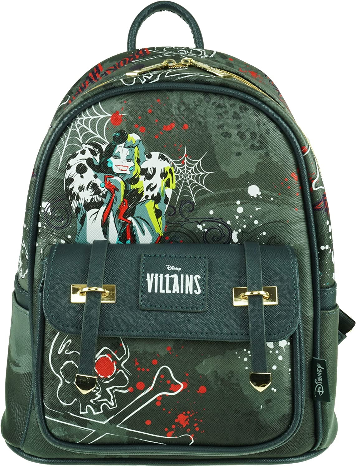cruella mini backpack Loungefly: Disney top handle Loungefly Cruella Backpack Disney Graffiti