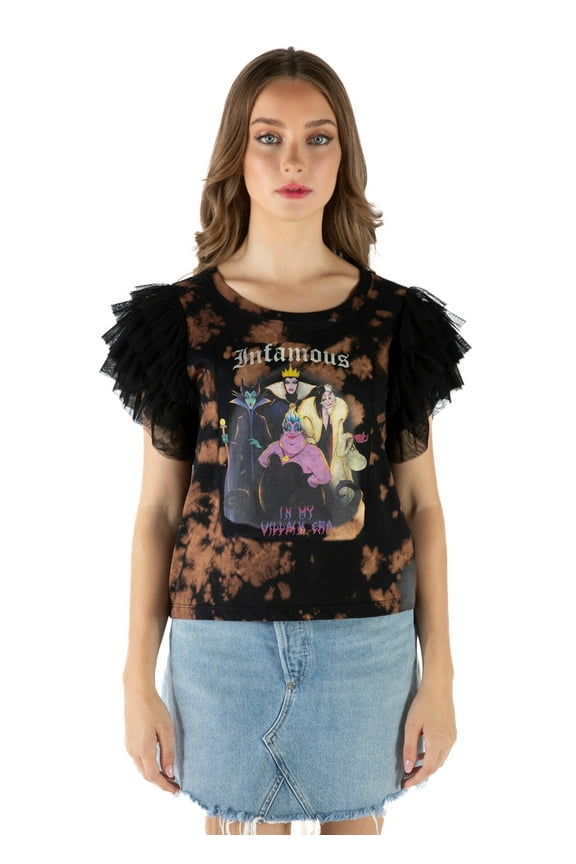 Villains Cruella de Vil Evil Queen Maleficent Ursula T-Shirt Tie Dye Adult
