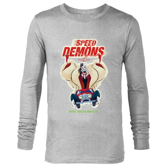 Disney Villains Cruella de Vil Speed Demons - Long Sleeve T-Shirt for Men - Customized-Athletic Heather
