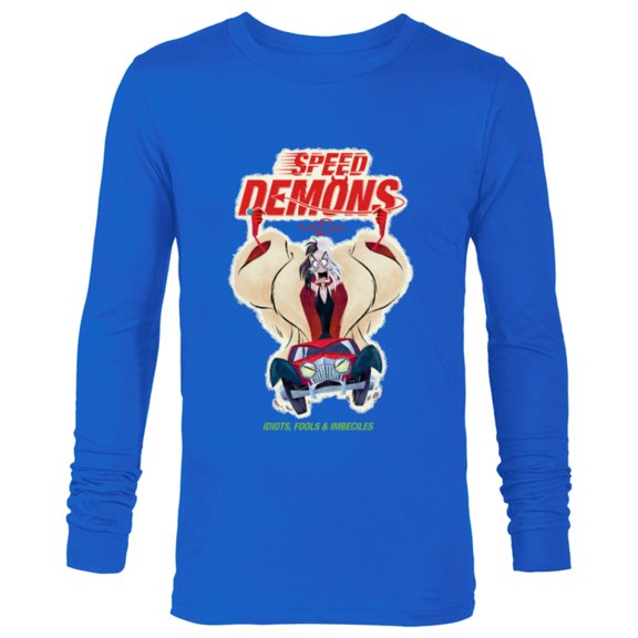 Disney Villains Cruella de Vil Speed Demons - Long Sleeve T-Shirt for Men - Customized-Navy