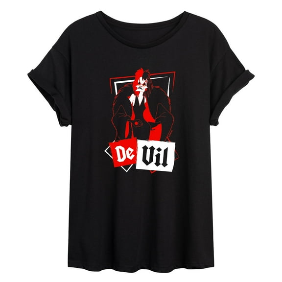 Disney Villains - De Vil - Juniors Ideal Flowy Muscle T-Shirt