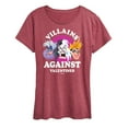 thumbnail image 1 of Disney Villains - De Vil, Ursula, Queen Grimhilde - Villains Against Valentines - Women's Short Sleeve Graphic T-Shirt, 1 of 4