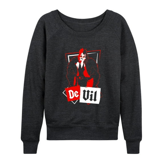 Disney Villains - De Vil - Women's Lightweight French Terry Long Sleeve Shirt