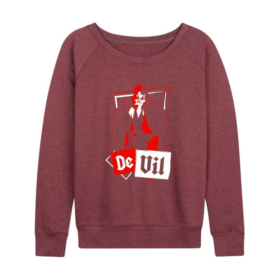 Disney Villains - De Vil - Women's Lightweight French Terry Long Sleeve Shirt