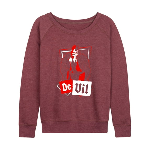 Disney Villains - De Vil - Women's Lightweight French Terry Long Sleeve Shirt