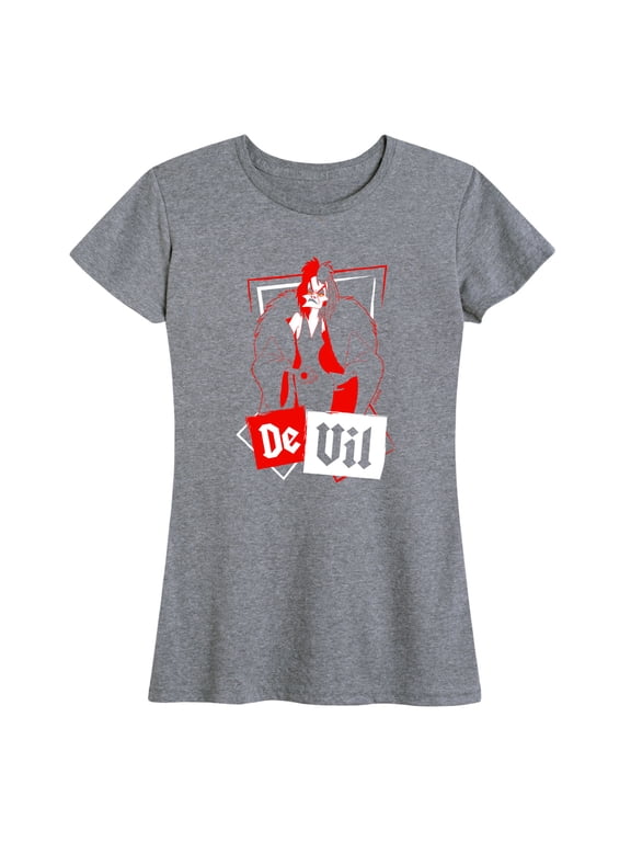 Villains - De Vil Women's Short Sleeve Graphic T-Shirt