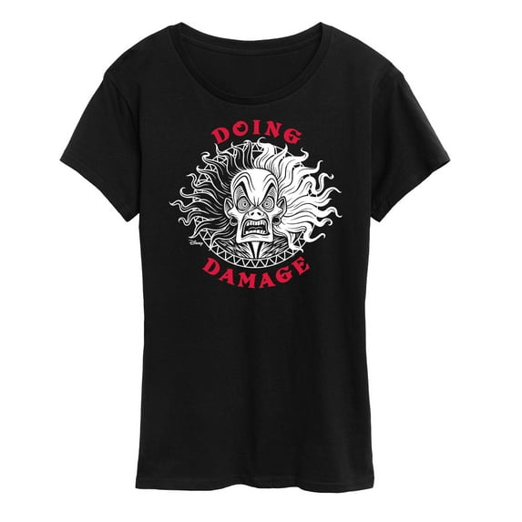 Disney Villains - Doing Damage Cruella - Women's Short Sleeve Graphic T-Shirt