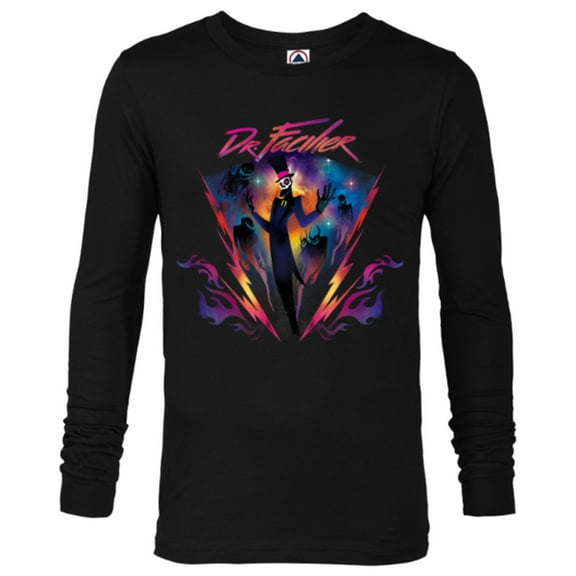 Disney Villains Dr. Facilier 90s Rock Band Neon T-Shirt - Long Sleeve T-Shirt for Men - Customized-Black