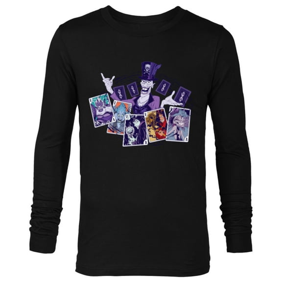 Disney Villains Dr. Facilier Playing Cards - Long Sleeve T-Shirt for Men - Customized-Black