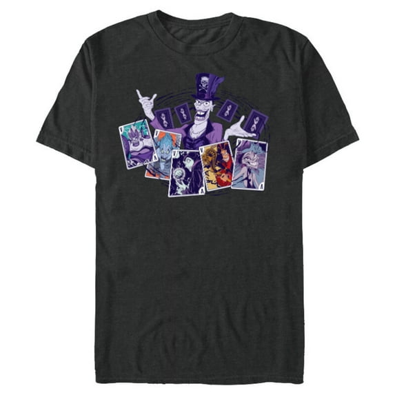 Disney Villains Dr. Facilier Playing Cards - Short Sleeve Blended T-Shirt for Adults - Customized-Dark Heather
