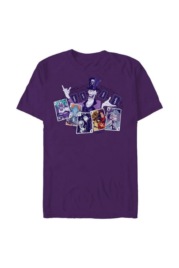 Villains Dr. Facilier Playing Cards - Short Sleeve Blended T-Shirt for Adults - Customized-Purple