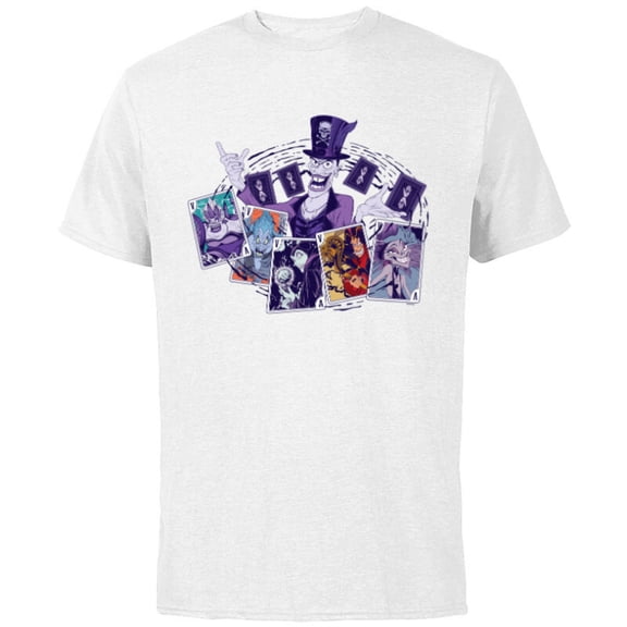 Disney Villains Dr. Facilier Playing Cards - Short Sleeve Cotton T-Shirt for Adults - Customized-White