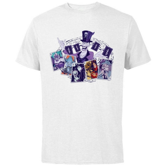 Disney Villains Dr. Facilier Playing Cards - Short Sleeve Cotton T-Shirt for Adults - Customized-White