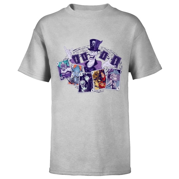 Disney Villains Dr. Facilier Playing Cards - Short Sleeve T-Shirt for Kids - Customized-Athletic Heather