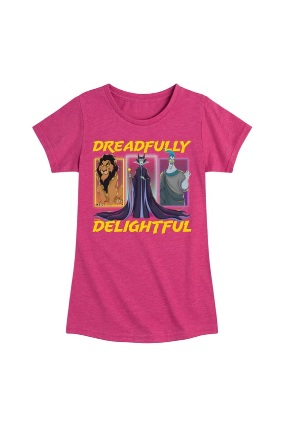 Villains - Dreadlfully Delightful Scar Maleficent Hades - Toddler & Youth Girls Short Sleeve Graphic T-Shirt