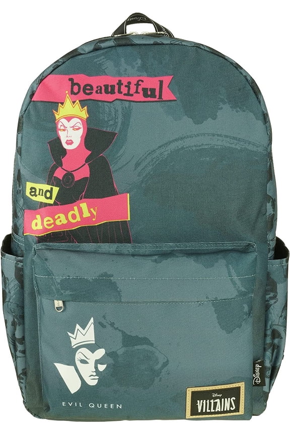 Villains Evil Queen Backpack 17" with Laptop Compartment for School, Travel, and Work