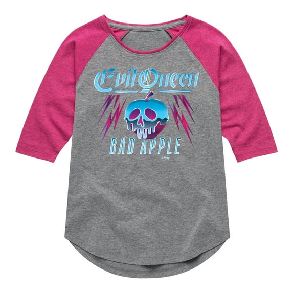Disney Villains - Evil Queen Bad Apple - Toddler & Youth Girls Raglan Graphic T-Shirt