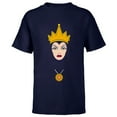 thumbnail image 1 of Disney Villains Evil Queen Big Face T-Shirt - Short Sleeve T-Shirt for Kids - Customized-Navy, 1 of 5