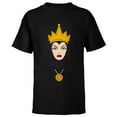 thumbnail image 1 of Disney Villains Evil Queen Big Face T-Shirt - Short Sleeve T-Shirt for Kids - Customized-Black, 1 of 5