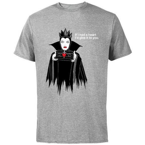 Disney Villains Evil Queen If I Had A Heart - Short Sleeve Cotton T-Shirt for Adults - Customized-Athletic Heather