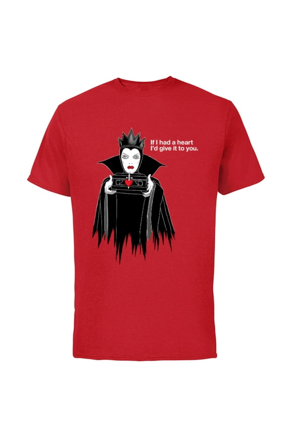 Villains Evil Queen If I Had A Heart - Short Sleeve Cotton T-Shirt for Adults - Customized-Red