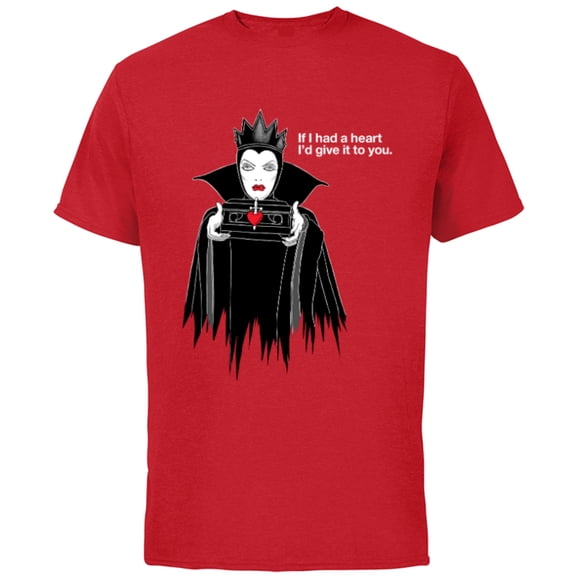 Disney Villains Evil Queen If I Had A Heart - Short Sleeve Cotton T-Shirt for Adults - Customized-Red
