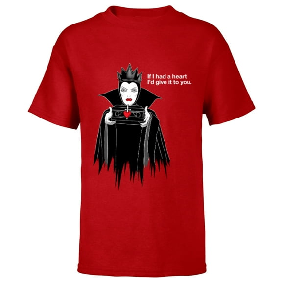 Disney Villains Evil Queen If I Had A Heart - Short Sleeve T-Shirt for Kids - Customized-Red