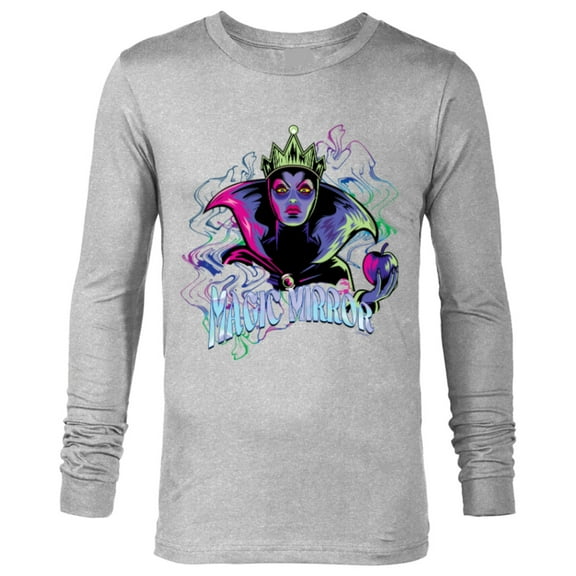Disney Villains Evil Queen Magic Mirror Illustrated - Long Sleeve T-Shirt for Men - Customized-Athletic Heather