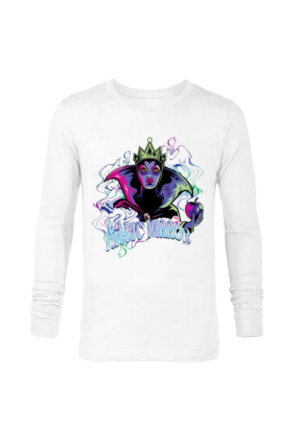 Villains Evil Queen Magic Mirror Illustrated - Long Sleeve T-Shirt for Men - Customized-White
